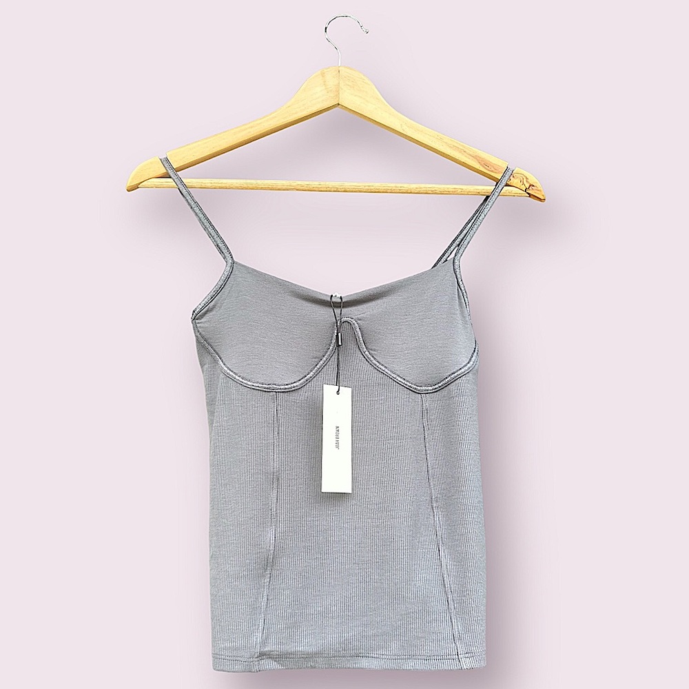 NWT JOAH BROWN- Corset Tank in Smoke